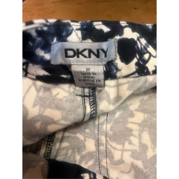 DKNY Women's Blue Patterned Pants Size 10 (4413) - Picture 5 of 6